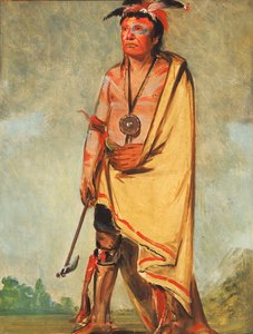 No-ak-choo-she-kaw, Ten, który łamie krzaki, 1828. autorstwa George Catlin
