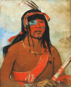 O-tá-wah, Ottaway, wojownik, 1835. autorstwa George Catlin
