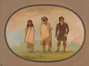 Wódz Oneida, jego siostra i misjonarz, 18611869. autorstwa George Catlin