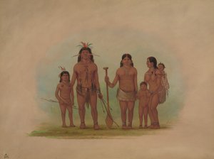 Orejona Wódz i Rodzina, 18541869. autorstwa George Catlin