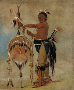 Pash-ee-pa-hó, Mały Dźgający Wódz, czcigodny wódz plemienia Sauk autorstwa George Catlin