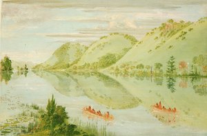 Malownicze urwiska nad Prairie du Chien autorstwa George Catlin