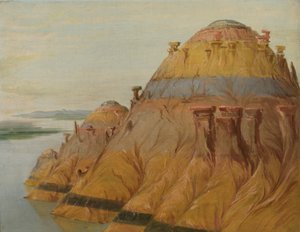 Malowniczy Clay Bluff, 1700 mil nad St. Louis autorstwa George Catlin