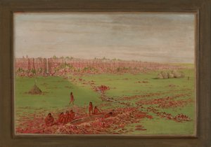 Kamieniołom Pipestone w Coteau des Prairies autorstwa George Catlin