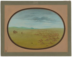 Wioska Preriowych Psów autorstwa George Catlin