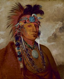 Shó-me-kós-see, Wilk, wódz autorstwa George Catlin