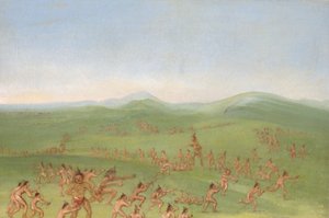 Sham Fight, Mandan Boys autorstwa George Catlin