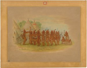 Taniec niewolników - Saukie autorstwa George Catlin