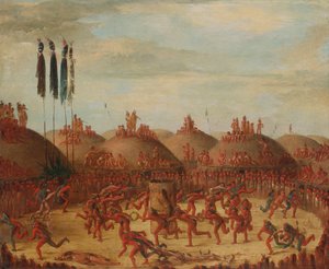 Ostatni wyścig, ceremonia Mandan O-kee-pa, 1832. autorstwa George Catlin