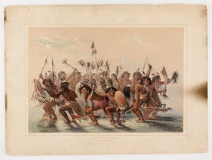 Taniec skóry głowy autorstwa George Catlin