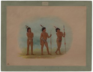 Troje dzieci Auca autorstwa George Catlin
