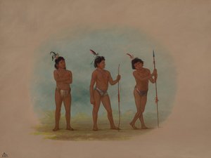 Troje dzieci Auca, 18541869. autorstwa George Catlin