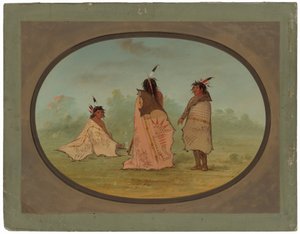 Trzej mężczyźni Blackfoot autorstwa George Catlin