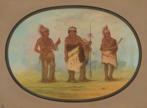 Trzej Indianie z Iowa, 18611869. autorstwa George Catlin
