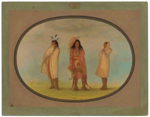 Trzej Indianie Irokezów autorstwa George Catlin