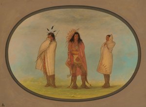 Trzej Indianie Irokezów, 18611869. autorstwa George Catlin