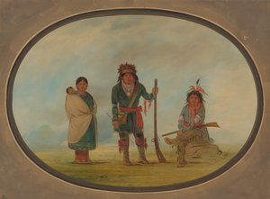 Trzech Indian Micmac, 18611869. autorstwa George Catlin