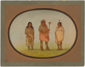 Trzech Indian Piankeshaw autorstwa George Catlin