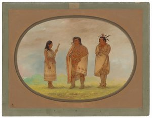 Trzej Indianie Potawatomi autorstwa George Catlin