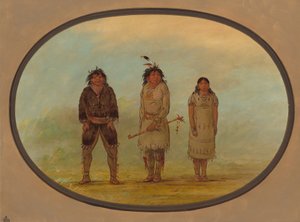 Trzej Indianie Selish, 18551869. autorstwa George Catlin
