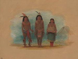 Trzej Indianie Taruma, 18541869. autorstwa George Catlin