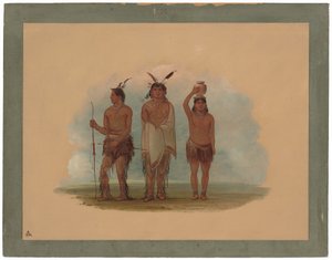 Trzej Indianie Walla Walla autorstwa George Catlin