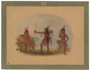Trzej Indianie Wędrowcy autorstwa George Catlin