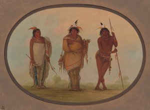 Trzej Indianie Yumaya, 18551869. autorstwa George Catlin