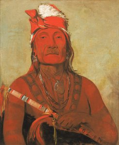 Toh-kí-e-to, kamień z rogami, wódz autorstwa George Catlin