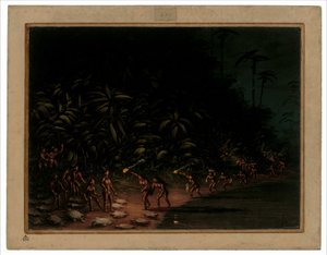 Polowanie na żółwia, 18541869. autorstwa George Catlin