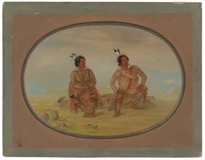 Dwóch Indian Czoctaw autorstwa George Catlin