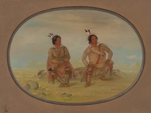 Dwóch Indian Choctaw, 18611869. autorstwa George Catlin
