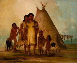Dwie dziewczyny Komanczów autorstwa George Catlin