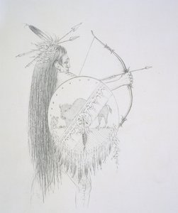 Un-ka-ka Ha-hon-she-kaw (długie paznokcie) 1852 autorstwa George Catlin