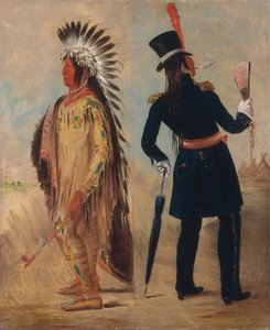 Wi-jún-jon, Gołębi Głowa Jajka Światło zmierzające do Waszyngtonu i powracające z niego, 1837-1839. autorstwa George Catlin