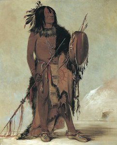 Wún-nes-tou, Biały Bawół, stary lekarz, 1832. autorstwa George Catlin