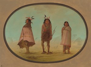 Yntah Medicine Man, wojownik i kobieta, 18551869. autorstwa George Catlin