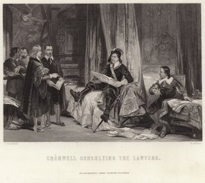 Cromwell konsultuje się z prawnikami autorstwa George Cattermole