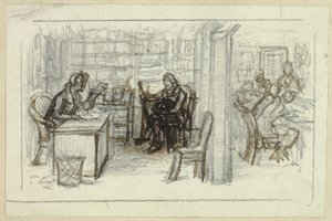 Widok Biblioteki autorstwa George Cattermole