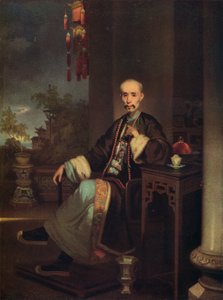 Jak Qua, szef kupców z Hongkongu w kantonie, ok. 1830 r. autorstwa George Chinnery