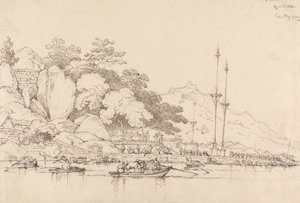 Lap House, Wewnętrzny Port, Makau autorstwa George Chinnery