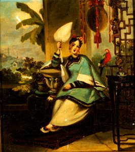 Portret dziewczyny z papugą autorstwa George Chinnery
