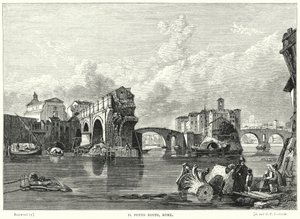 Il Ponto Rotto, Rzym autorstwa George Clarkson after Stanfield