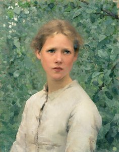Głowa dziewczyny autorstwa George Clausen
