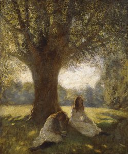 Zacieniona plama, ok.1920 (olej na płótnie) autorstwa George Clausen