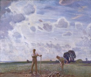 „Na polach w czerwcu”, 1914 r. autorstwa George Clausen