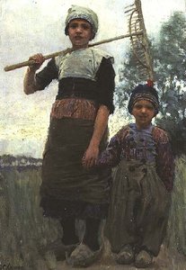 Little Haymakers, Holandia Północna autorstwa George Clausen