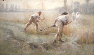 Kosa (akwarela na papierze) autorstwa George Clausen