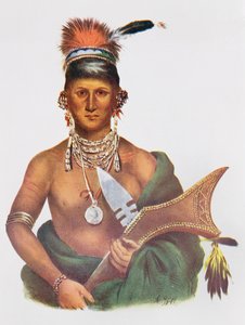 Appanoose, Sauk Chief, 1837, ilustracja z „The Indian Tribes of North America, Vol. 2”, Thomasa L. McKenneya i Jamesa Halla, wyd. przez Johna Granta
