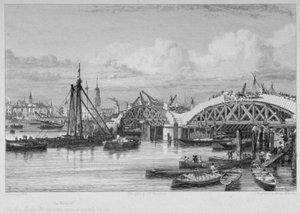 Most Londyński w budowie, 1827